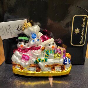 Christopher Radko Pillsbury Dough Boy Sledding Ornament